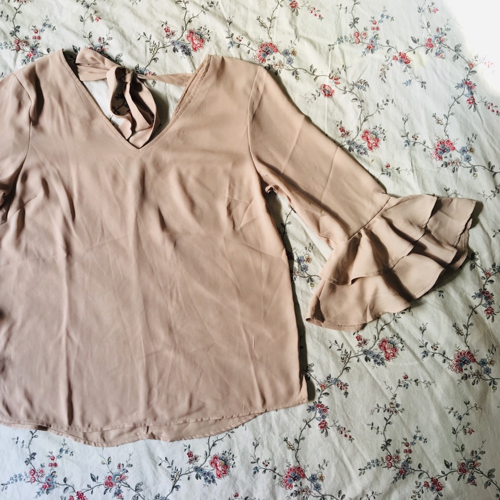 Tiered Bell Sleeve Blouse